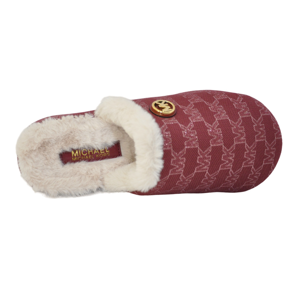 Michael Kors Alexis Closed Toe Outline Jacquard Slipper Mulberry 5 Nib - Picture 6 of 8